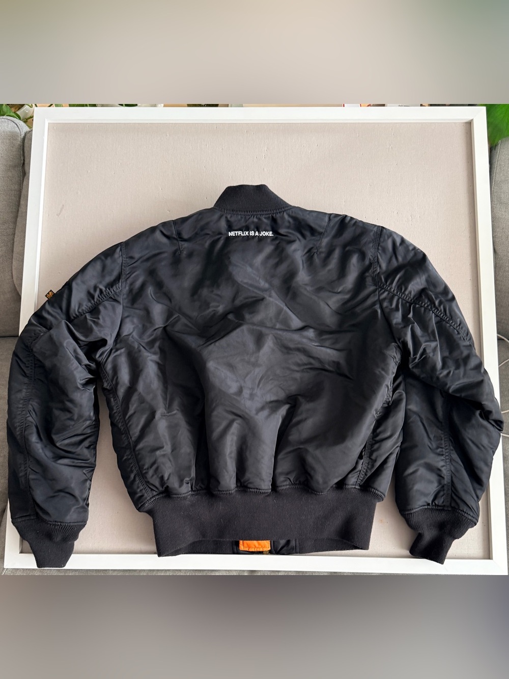 Alpha Industries Black Military Flight Jacket -Large. BRANDED - Picture 11 of 11